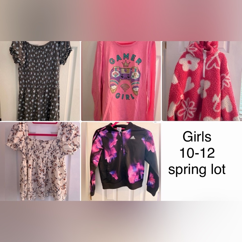 LOT: Girls size 10-12 spring Top Lot Hurley, Limited Too, Shein, Adidas